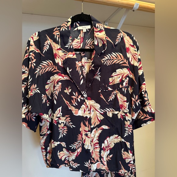 Joie Desmonda camp shirt and matching pant set size small - Picture 7 of 15